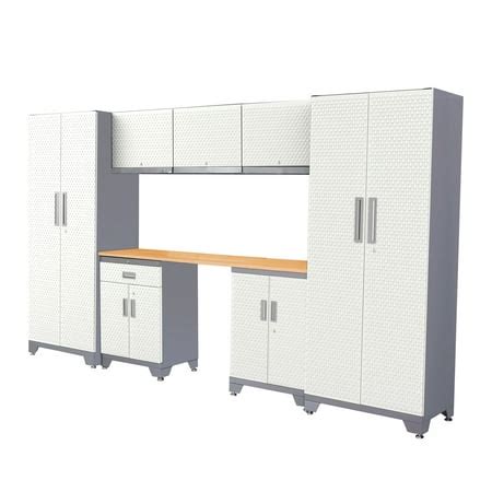 frontier white steel garage storage cabinet system|garage shelving systems.